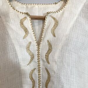 African Men Suit 2 pcs Kaftan Pant 100% Linen Embroidered Pockets Traditional